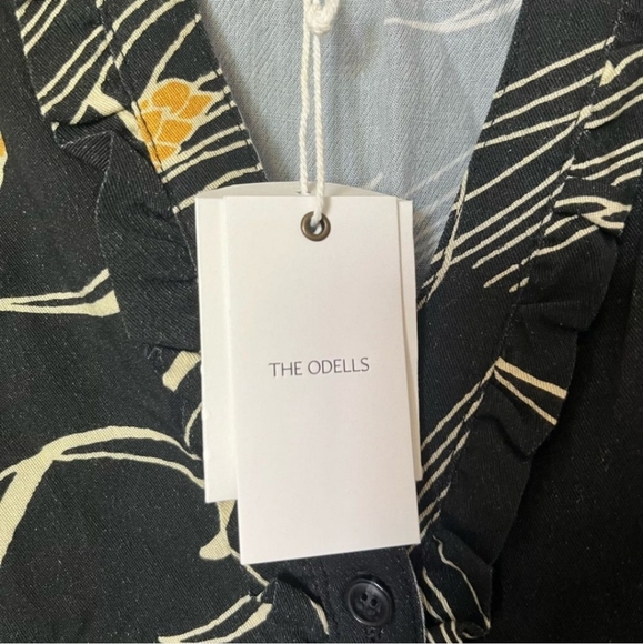 The ODELLS Sophia Maxi Dress Small Black and Tan - Picture 4 of 12